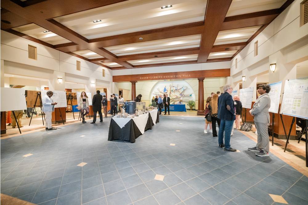 Full view of the Graduate Showcase in DeVos